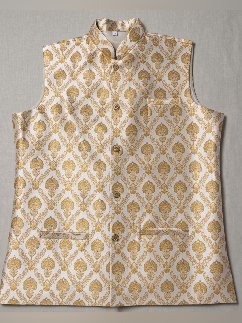 Men's Gold Brocade Vest